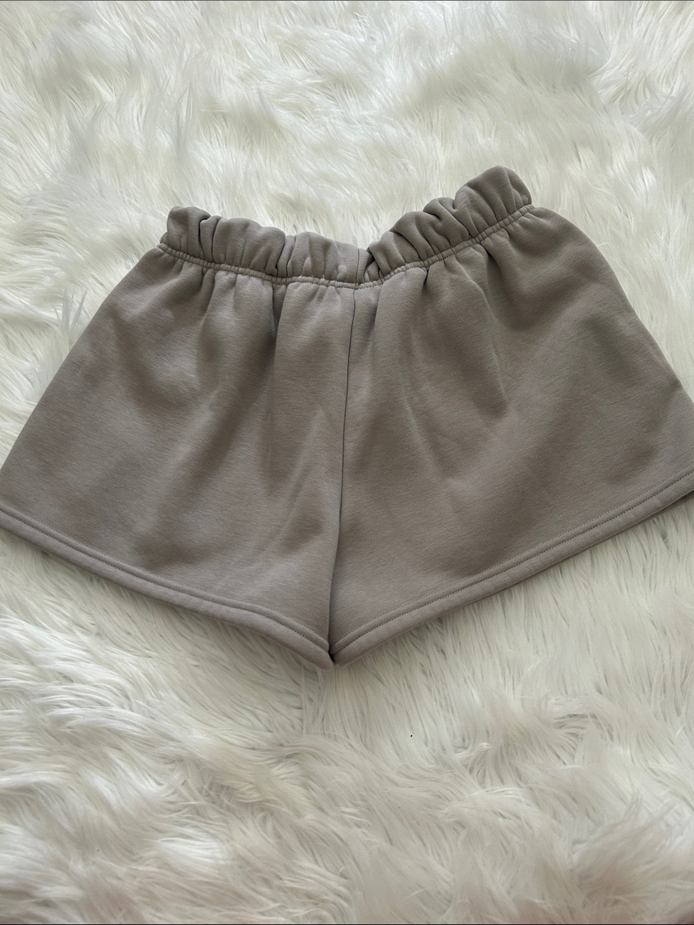 Everyday Taupe Athletic Shorts with Elastic Waist - Picture 4 of 4